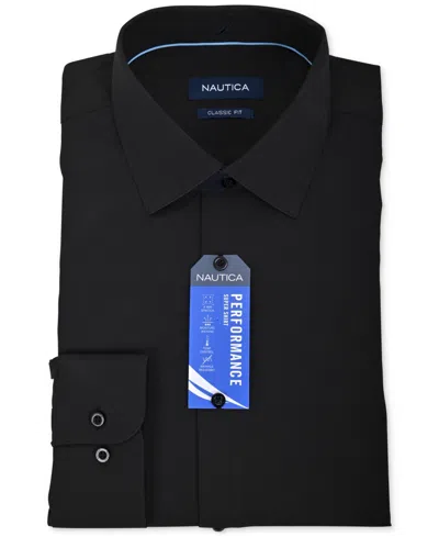 Nautica Men's Regular-fit Dress Shirt In Black