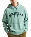 Nautica Mens Pullover Logo Hoodie In Dusty Turquoise