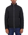 Nautica Men's Reversible Quilted Puffer Jacket In Black,grey