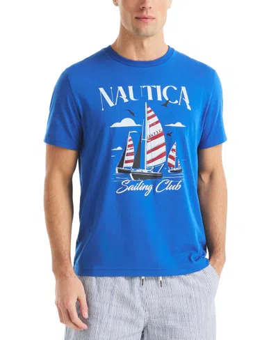 Nautica Men's Sailing Club Logo Graphic T-shirt