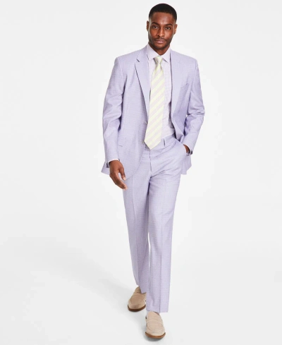 Nautica Men's Modern-fit Seasonal Cotton Stretch Suit In Lilac