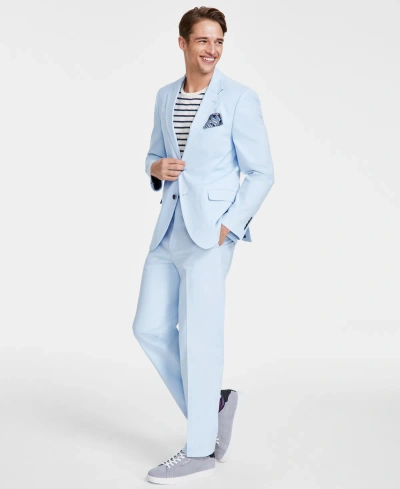 Nautica Men's Modern-fit Seasonal Cotton Stretch Suit In Sky Blue