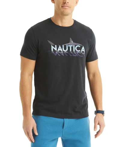 Nautica Men's Shark Week X  Crewneck Graphic T-shirt In Navy Seas