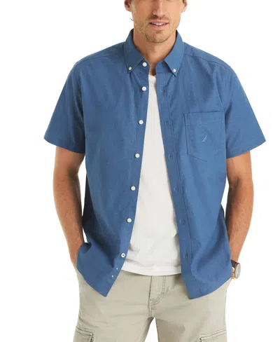 Nautica Men's Short Sleeve Button-down Oxford Shirt In Multi