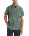 Nautica Men's Short Sleeve Button-down Oxford Shirt In Green