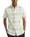 Nautica Mens Plaid Short-sleeve Shirt In Sail White