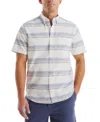 Nautica Men's Short Sleeve Button-down Striped Oxford Shirt In Multi
