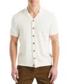 Nautica Mens Textured Sweater Polo In White