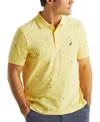 Nautica Men's Short Sleeve Cocktail Print Polo Shirt In Yellow