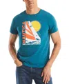 Nautica Men's Short Sleeve Modern Sailboat Graphic T-shirt In Blue