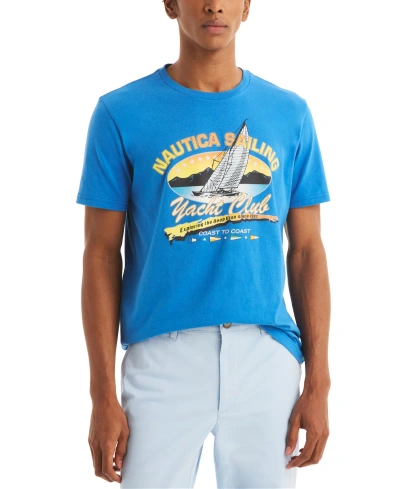 Nautica Men's Short Sleeve Yacht Club Graphic T-shirt In Star Sapphire