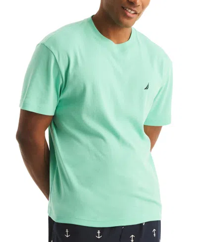 Nautica Men's Single Dye Sleep T-shirt In Mint Sprig