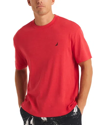 Nautica Men's Single Dye Sleep T-shirt In Tango Red