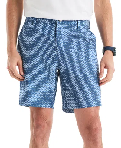 Nautica Men's Slim-fit Shark Graphic Shorts In Blue