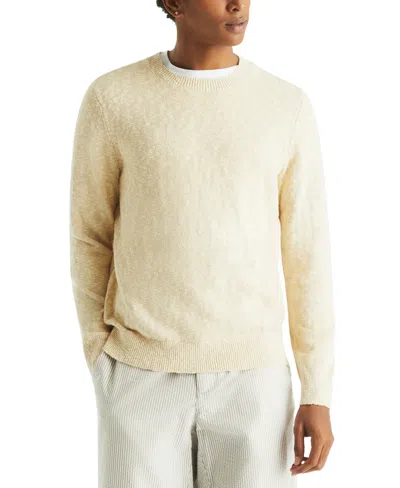 Nautica Men's Slub Linen Crewneck Sweater In Culebracrm