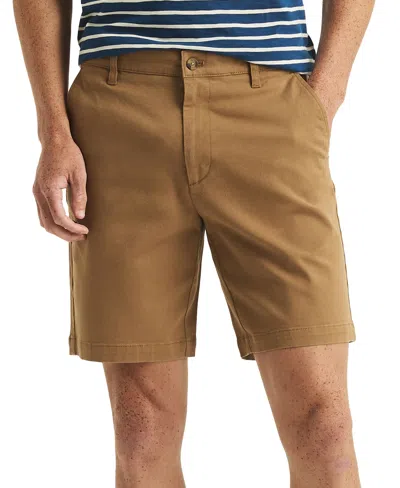 Nautica Men's Solid-color Stretch-twill 8.5" Deck Shorts In Boca Brown