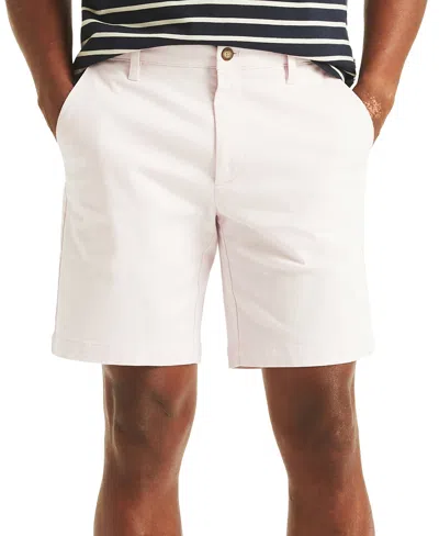Nautica Men's Solid-color Stretch-twill 8.5" Deck Shorts In Cradle Pink