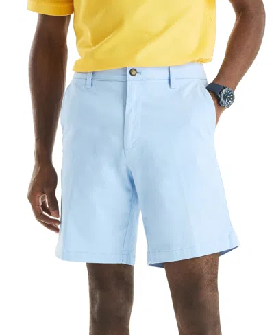 Nautica Men's Solid-color Stretch-twill 8.5" Deck Shorts In Noon Blue