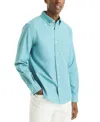 Nautica Men's Solid Long Sleeve Oxford Shirt In Blue
