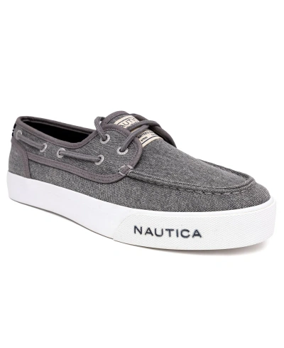 Nautica Men's Spinnaker Boat Slip-on Shoes In Gray