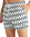 Nautica Men's Squiggly Graphic Swim Trunks In Bright White