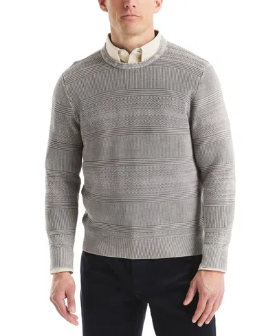 Nautica Men's Stonewashed Crewneck Sweater In Gray