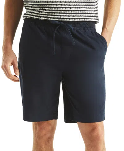 Nautica Men's Stretch Drawstring 9-1/2" Shorts In Navy Seas