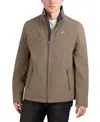 Nautica Men's Stretch Performance Windbreaker And Rain Jacket In Taupe