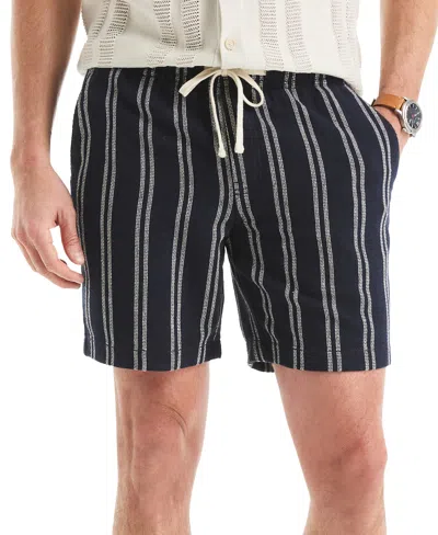 Nautica Men's Stripe Pull-on Shorts In Black