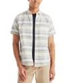 Nautica Men's Stripe Short-sleeve Shirt In Sail White