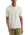 Nautica Men's Striped Classic-fit Deck Polo Shirt In Neutral