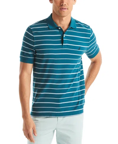 Nautica Men's Striped Classic-fit Deck Polo Shirt