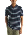Nautica Men's Striped Classic-fit Deck Polo Shirt In Navy Seas