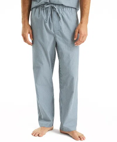 Nautica Men's Striped Poplin Pajama Pants In Ensign Blue