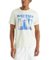 Nautica Mens Surf Club Graphic T-shirt In Coconut Sorbet