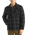 Nautica Mens Tempasphere Flannel Shirt Jacket In Navy