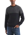 Nautica Men's Textured Colorblocked Crewneck Sweater In Black