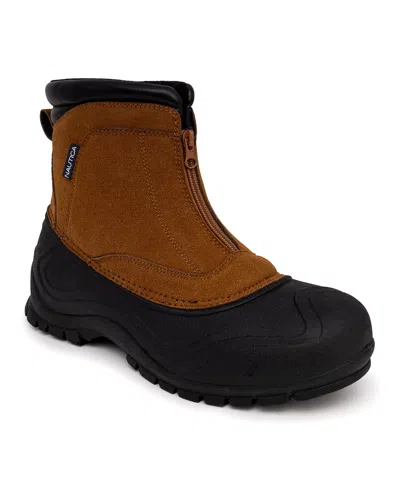 Nautica Men's Tide Water Winter Boots In Brown,black