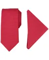 Nautica Men's Tjorn Dot Te & Pocket Square Set In Red