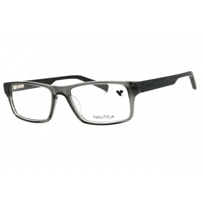 Nautica Men's Transparent Rectangular Eyeglass Frames N8159n
