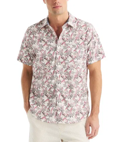 Nautica Men's Tropical-pattern Shirt In White