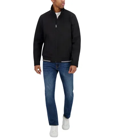 Nautica Men's Zip-front Bomber Jacket In Black