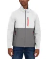 Nautica Men's Zip-front Lightweight Packable Track Jacket In White