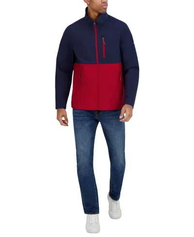 Nautica Men's Zip-front Lightweight Packable Track Jacket In Navy Seas