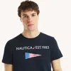 Nautica Mens 1983 Graphic T-shirt In Blue