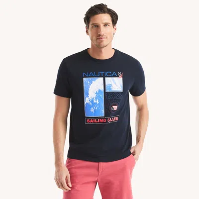 NAUTICA MENS 1983 SAILING CLUB GRAPHIC T-SHIRT
