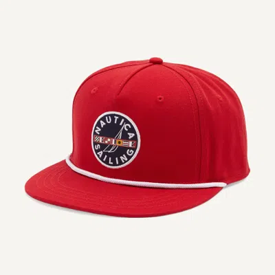 Nautica Mens 5-panel Golfer Cap In Red
