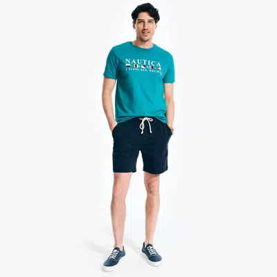 Nautica Mens 7" Pull-on Boardwalk Short In Blue