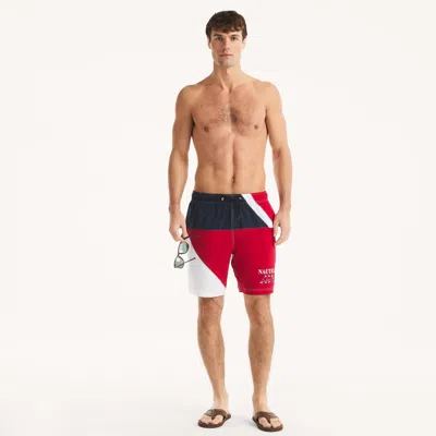 Nautica Mens 8" Heritage Colorblock Quick-dry Swim