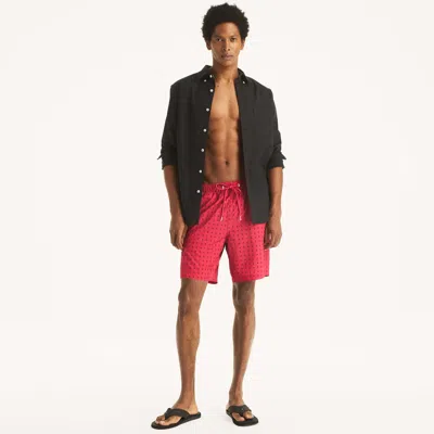 Nautica Mens 8" Printed Quick-dry Swim In Multi